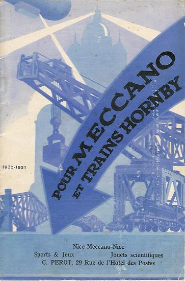 Catalogue Meccano 1930-1931 Grue et pont fond bleu